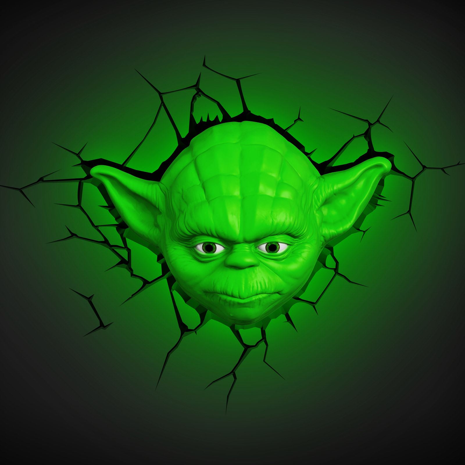 3D Wall Light โคมไฟทะลุผนัง Yoda - Star Wars