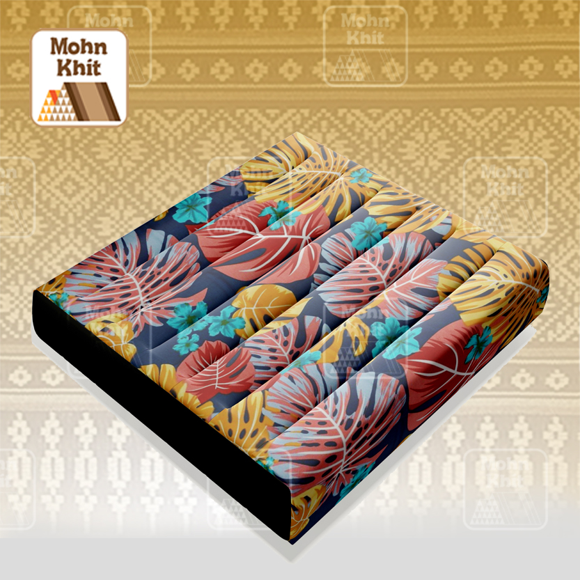 เบาะนั่งลายฮาวาย 50x50x5 Cm ,Large special maditation mattresses Cushions Khit Pillow Small Kapok100%