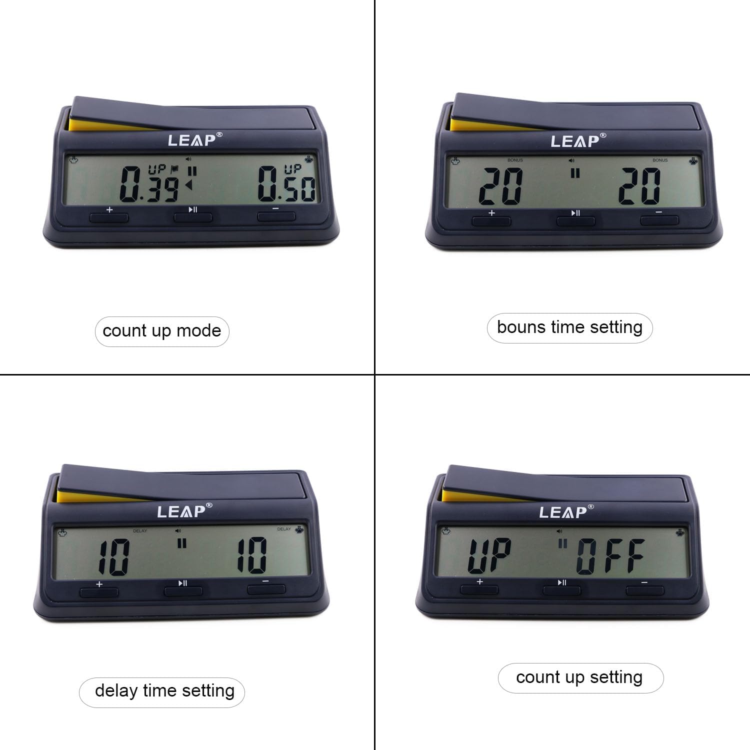 นาฬิกาจับเวลาหมากรุก ครอสเวิร์ด เอแม็ท คำคม Leap Digital Clock PQ9917