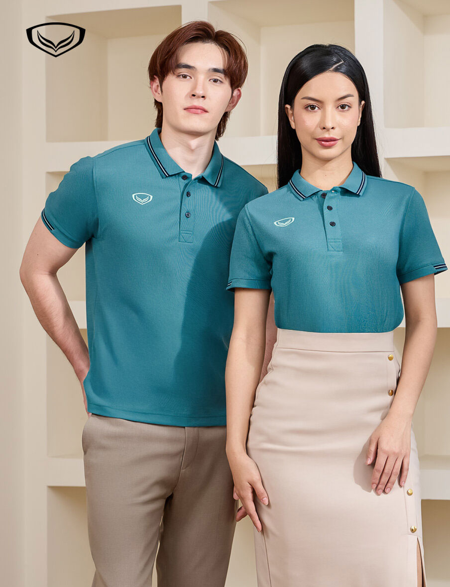 GRAND SPORT เสื้อคอปก เสื้อโปโล แกรนด์สปอร์ต ดาร์กกรีน