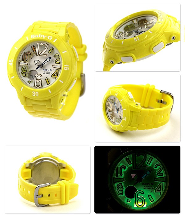Casio Baby-G Neon Illuminator Yellow Ladies' Watch รุ่น BGA-170-9BDR