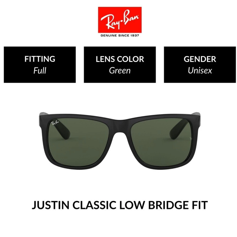 แว่นกันแดด Rayban JUSTIN RB4165F 601/71 55