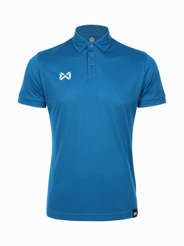 Warrix Vaffle Polo Shirt รหัส WA-222PLACL34 เสื้อโปโล วอริกซ์ แขนสั่น สีคราม