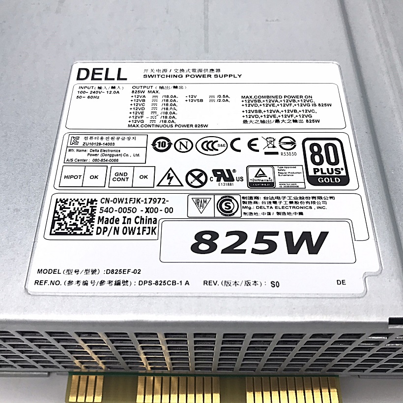 REF, Dell 0W1FJK / W1FJK / H825EF-02 [TorCompTH Thailand - ขาย จำหน่าย ราคา] Dell T5810 T7810 T7910 825W 80 Plus Gold Power Supply