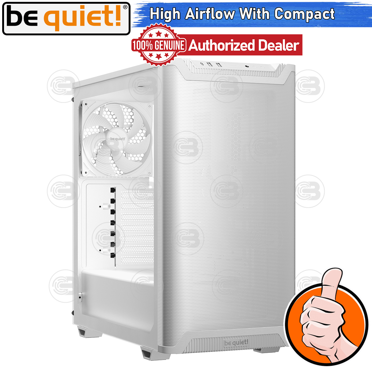 [CoolBlasterThai] Be Quiet PURE BASE 501 Airflow Window White PC Case (BGW75) ประกัน 3 ปี