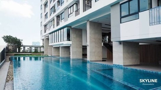 ขายคอนโด skyline รัตนาธิเบศร์ ตกแต่งโมเดิล 30.40 ตร.ม. 1 ห้องนอน 1 ห้องน้ำ ชั้น8 วิวสระน้ำ คอนโดใกล้MRTสายสีม่วงสถานีแยกนนทบุรี1 ใกล้บิ๊กซี ติดถนนใหญ่
