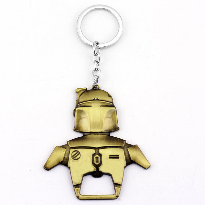 พวงกุญแจ ที่เปิดขวด โลหะ Boba Fett สีทอง - Star Wars Keychain
