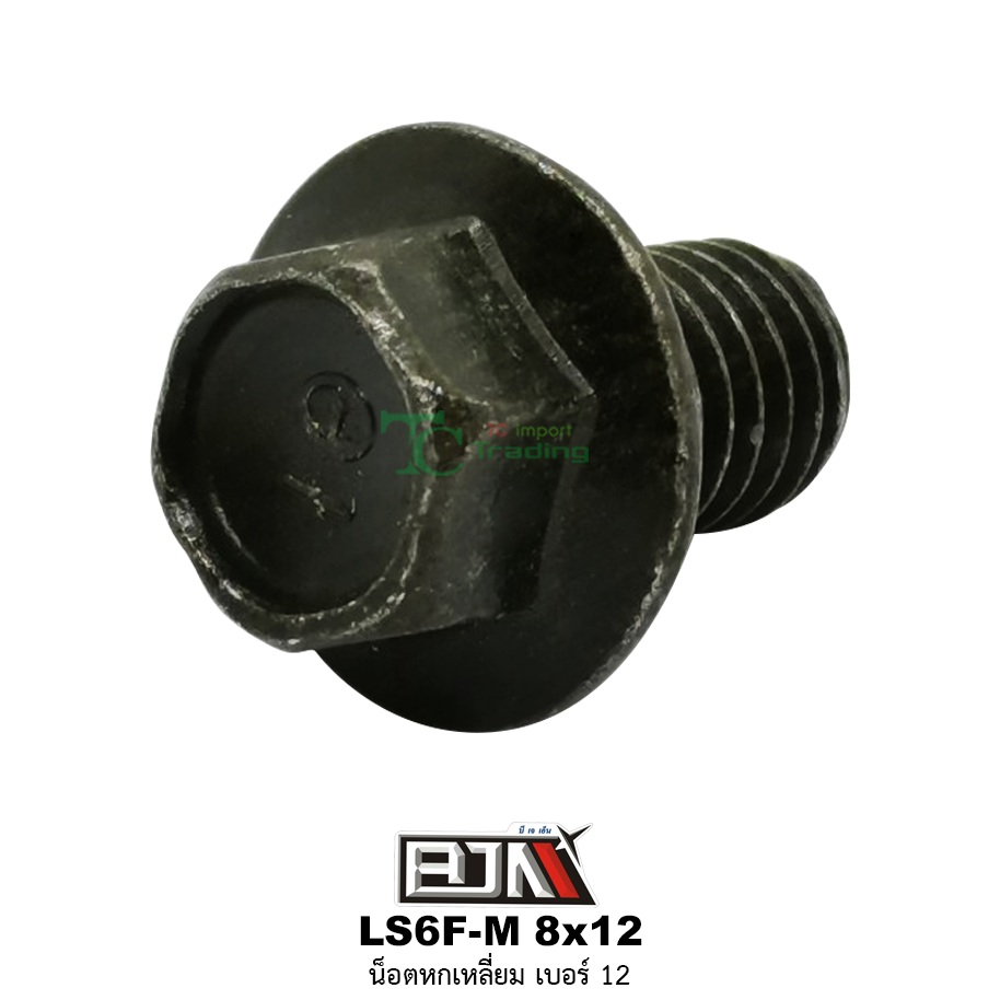 LS6F-M 8x12 น็อตหกเหลี่ยมเบอร์ 12 ( 1 ถุงมี 50 ตัว )