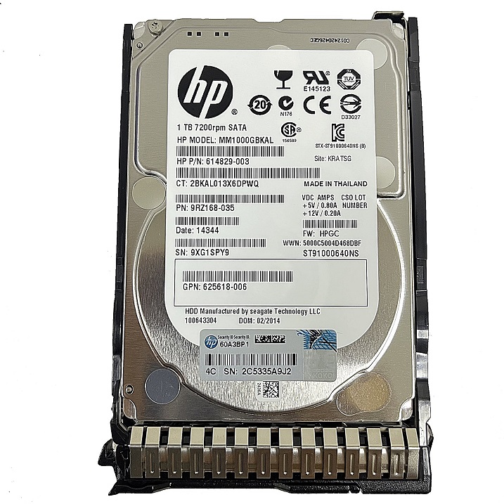 HP 655710-B21 656108-001 614829-003 [TorCompTH - ขาย จำหน่าย ราคา] HP 1TB 7.2K SATA 6G 2.5IN HDD for G8 G9