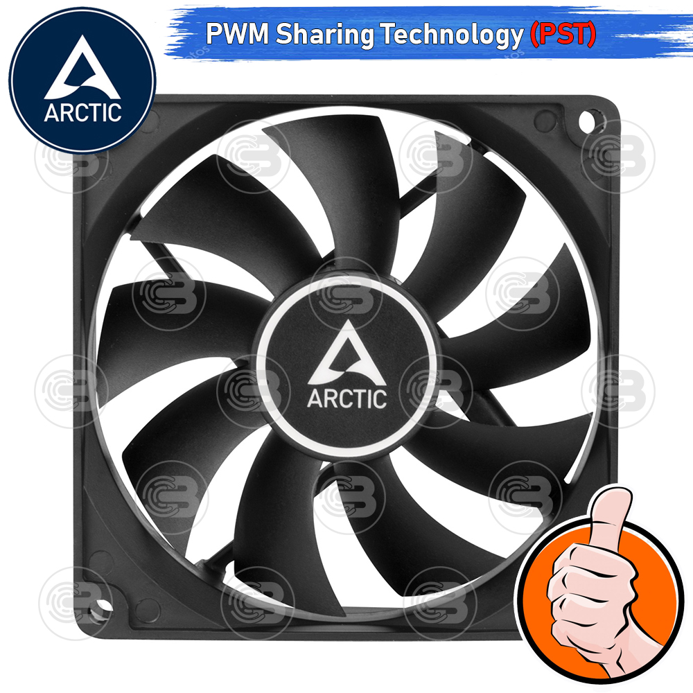 [CoolBlasterThai] ARCTIC F9 PWM PST BLACK (size 90 mm.) PC Fan Case ประกัน 6 ปี