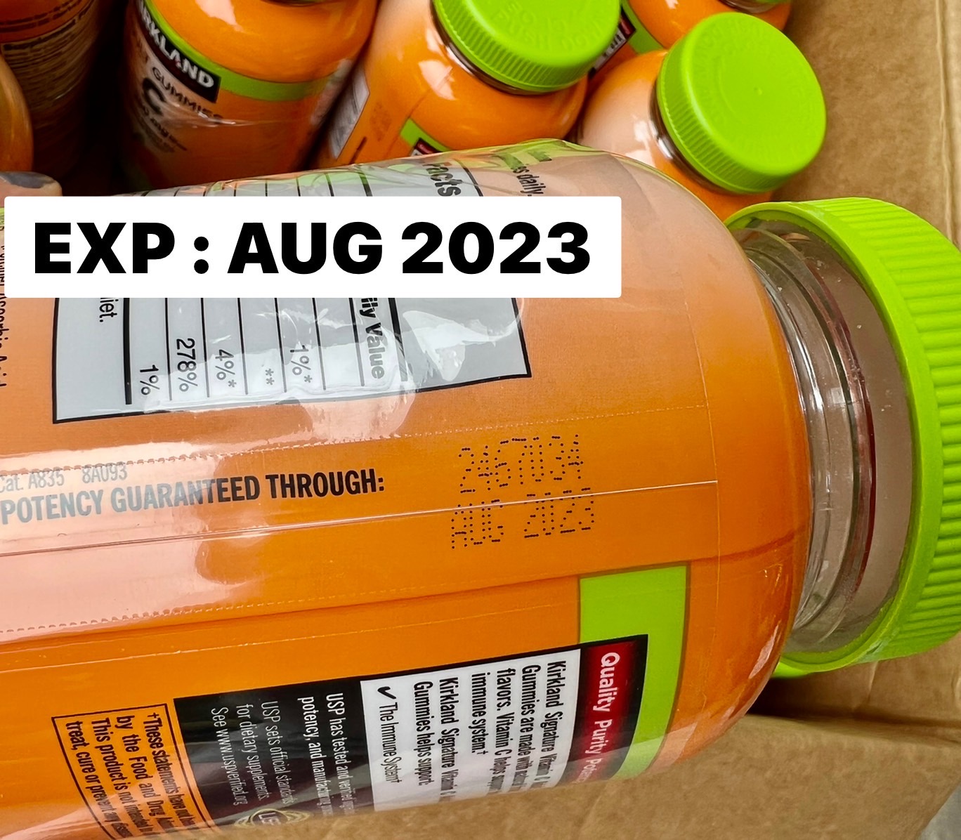 Kirkland Signature Vitamin C 250mg. Adult (180Gummies) วิตามินซีกัมมี่ รสส้ม
