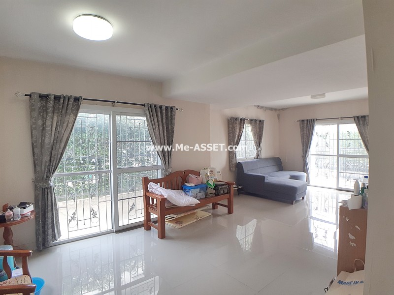 ขายบ้านแฝด ม.พฤกษาวิลล์ ถ.รามคำแหง 160 ซ.มิสทีน แขวงสะพานสูง เขตสะพานสูง กรุงเทพ ต้นโครงการ ถนนเมน หน้าบ้านไม่ชนใคร / พื้นที่ 2 ชั้น 38.3 ตารางวา