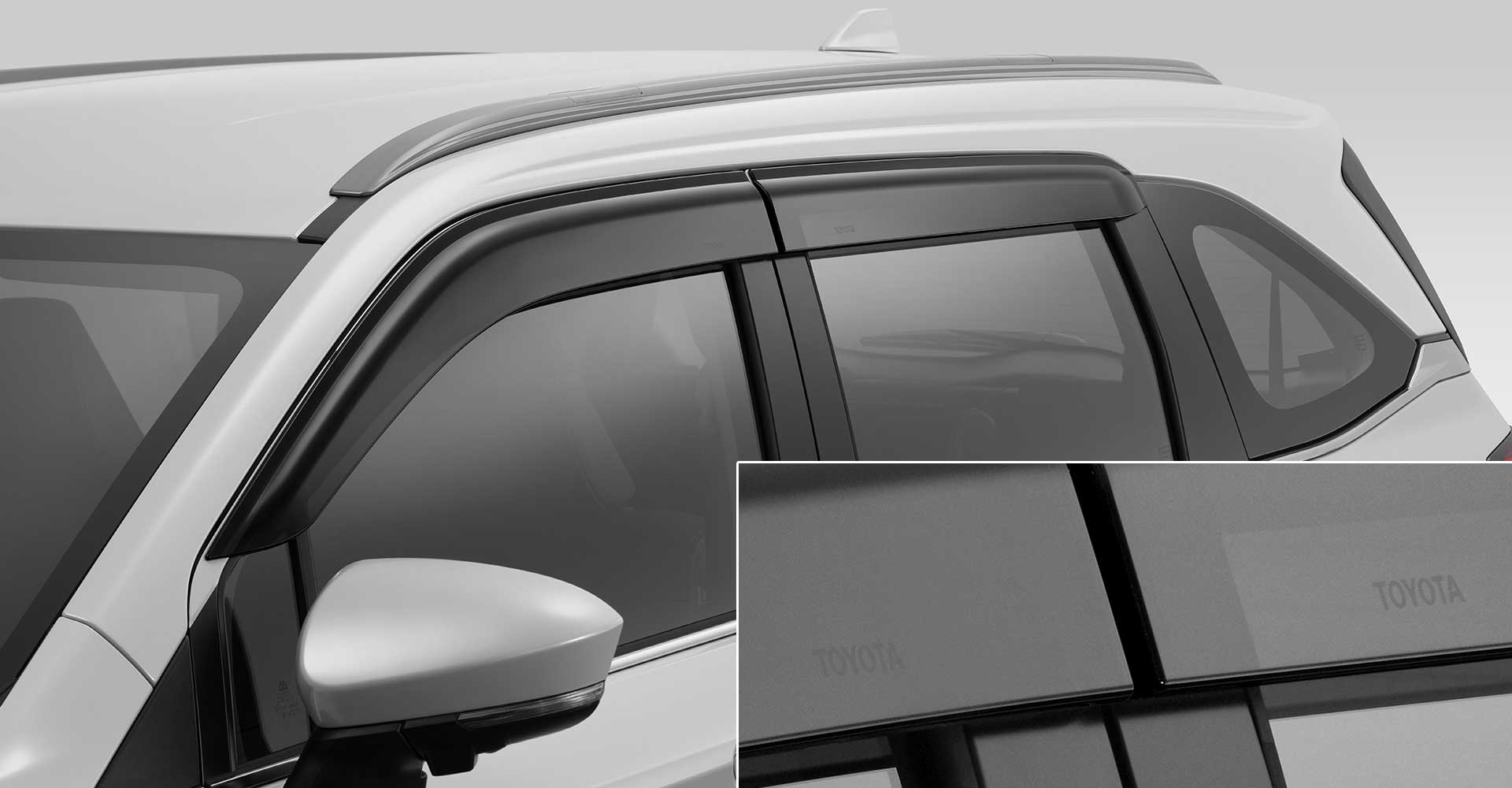 กันสาด แผงบังแดด TOYOTA VELOZ อุปกรณ์ตกแต่งแท้โตโยต้า