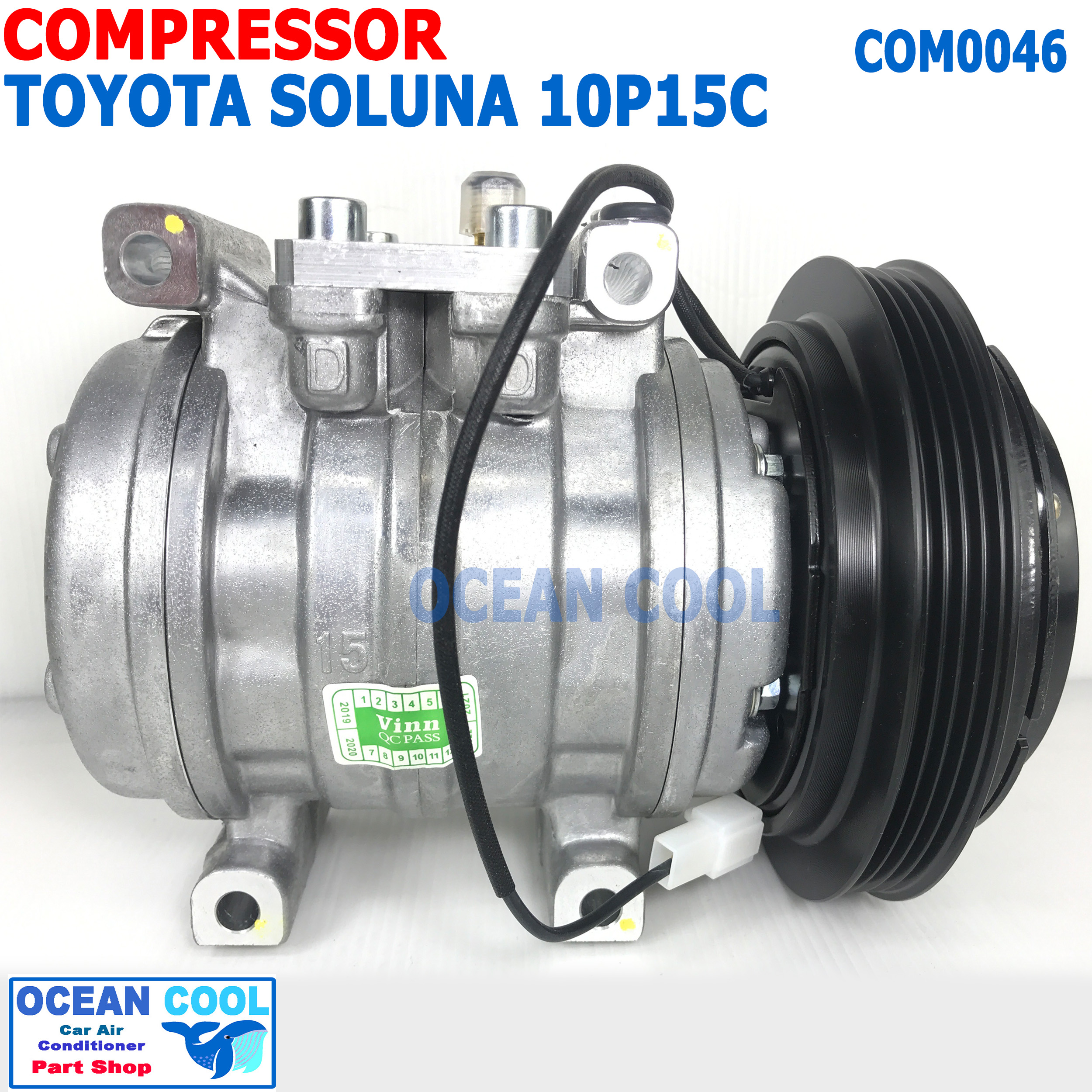 คอมเพรสเซอร์ โตโยต้า โซลูน่า ปี 1995 - 2000 10P15C COM0046 พร้อมชุดคลัชต์ ลูกปืน NSKแท้ คอมแอร์รถยนต์ คอมแอร์ คอมเพลสเซอร์ compressor toyota soluna 1995 1996 1997 1998