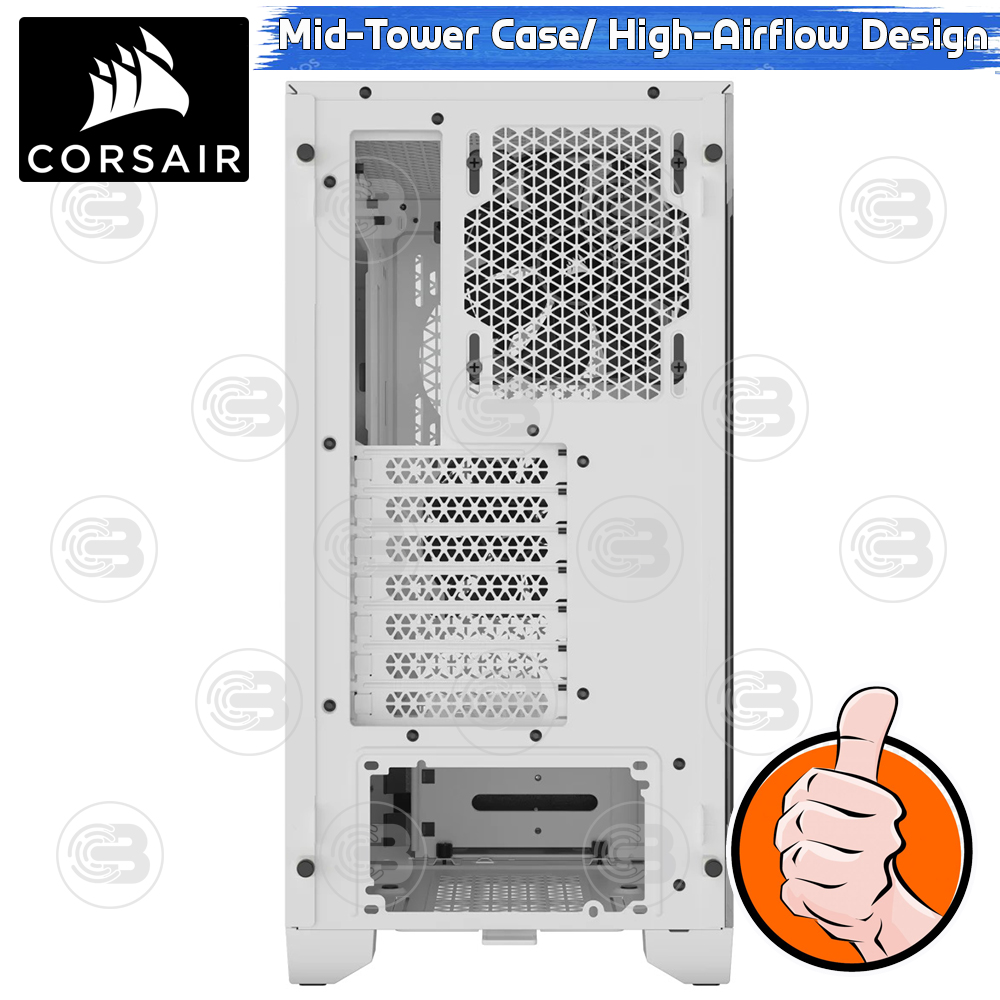 [CoolBlasterThai] CORSAIR 3000D AIRFLOW WHITE Mid-Tower PC Case ประกัน 2 ปี (CC-9011252-WW)