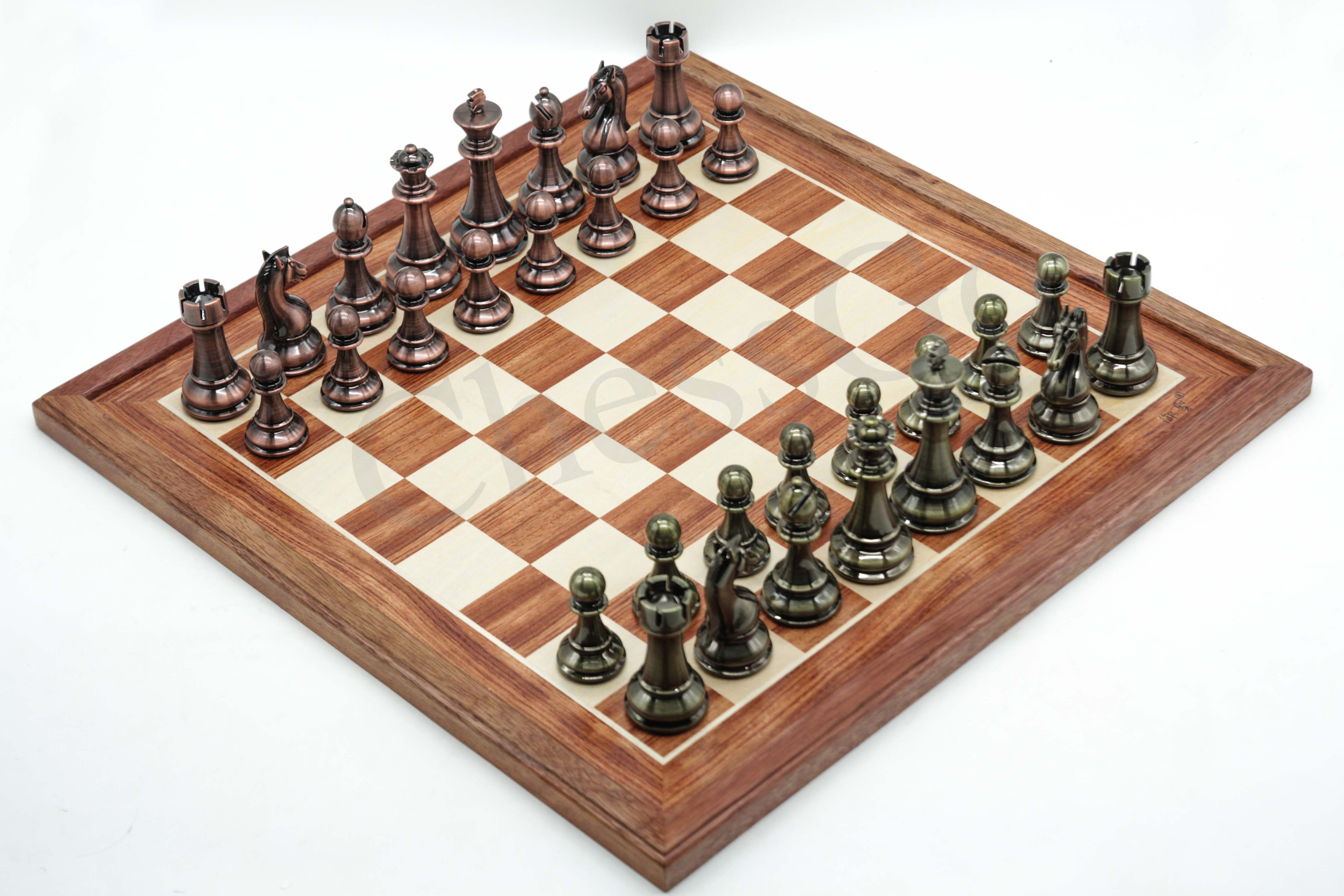 ชุดหมากรุกสากลไม้2(ตัวmetal)8