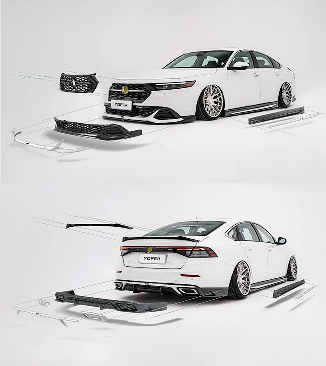 ชุดแต่ง ชุดสเกิร์ต Honda Accord G11 2023-2026 รุ่น YOFER DESIGN
