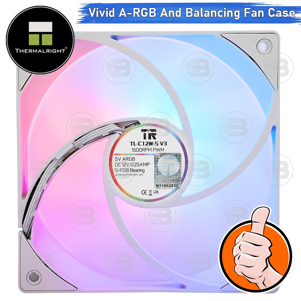 [CoolBlasterThai] Thermalright TL-C12W-S V3 A-RGB Fan Case (size 120 mm.) ประกัน 3 ปี