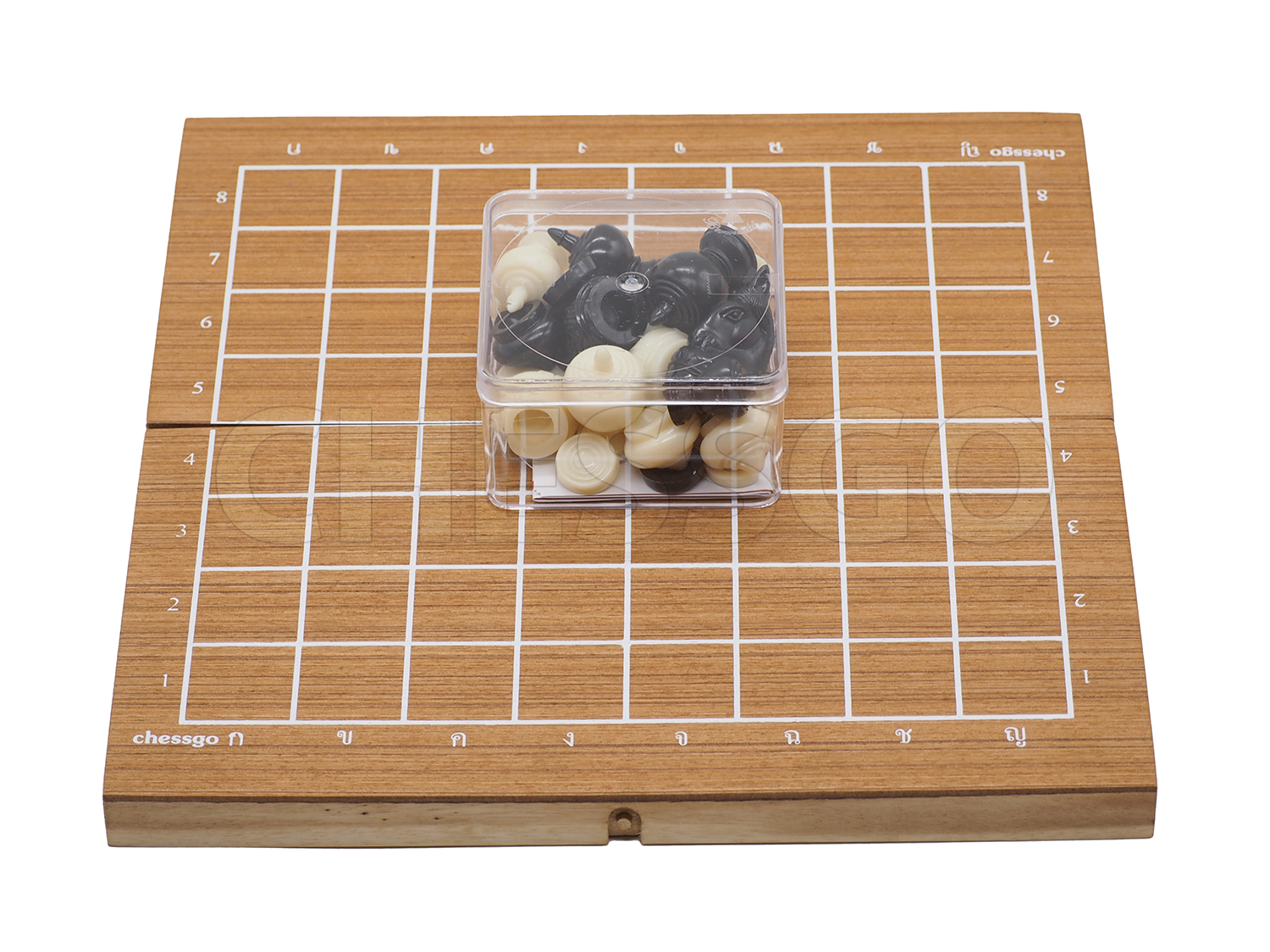 ชุดหมากรุกไทย(กระดานไม้พับ+ตัวพลาสติกbermuda)