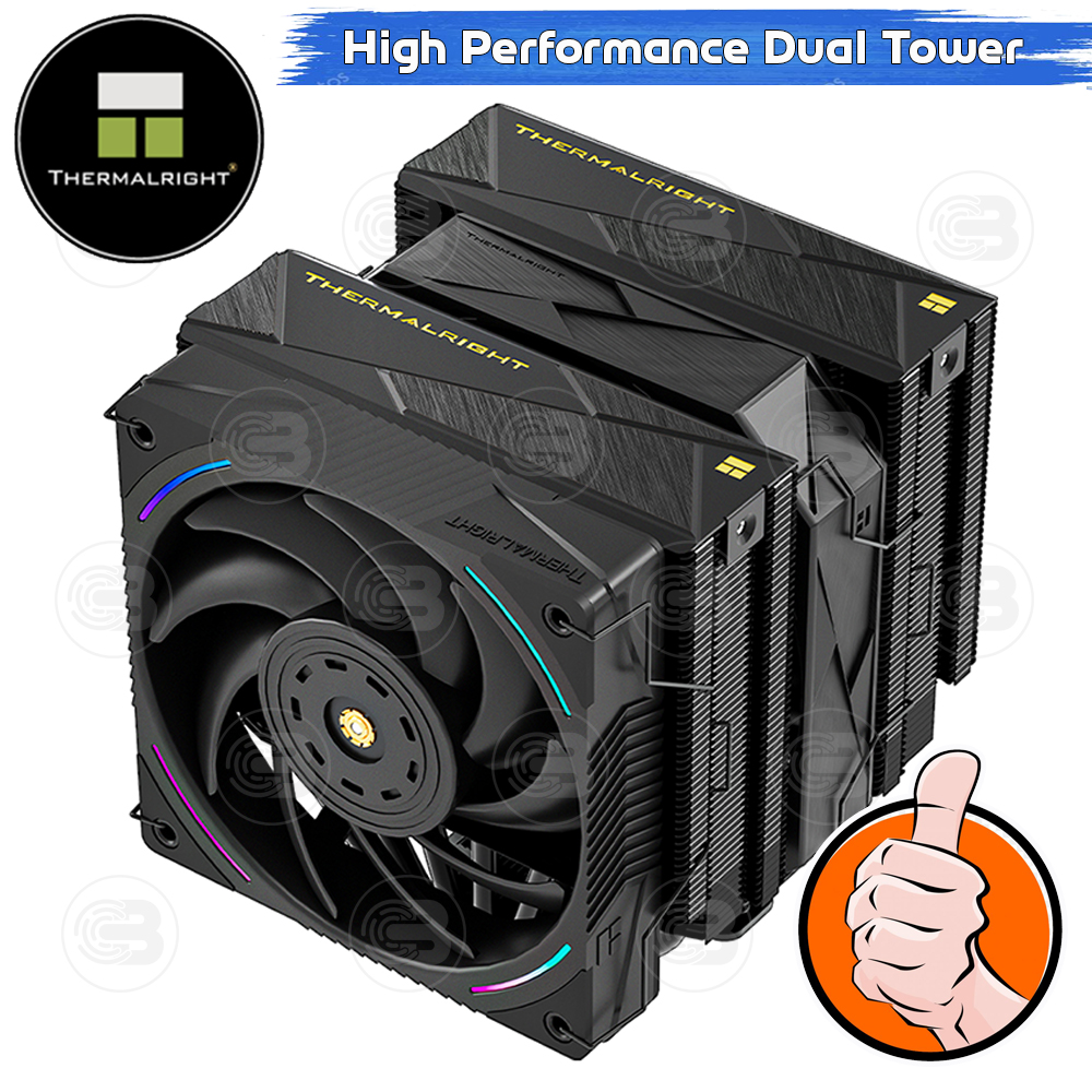 [CoolBlasterThai] Thermalright Royal Pretor 130 Ultra BLACK CPU Heat Sink (AM5/LGA1851 Ready) ประกัน 5 ปี