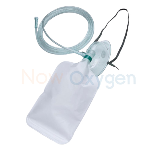 หน้ากากให้ออกซิเจนแบบมีถุง สำหรับผู้ใหญ่ Oxygen Mask With Bag (Adult)