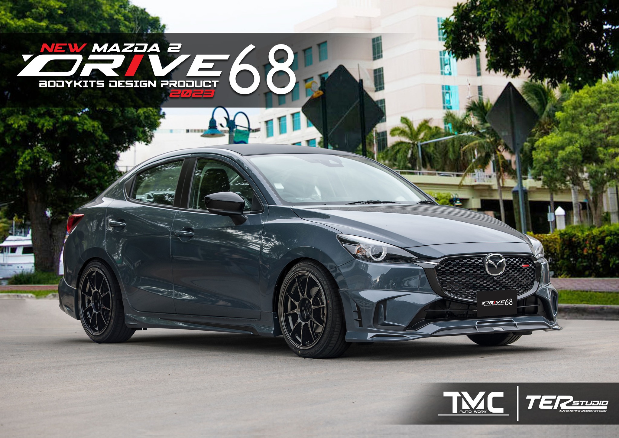 ชุดแต่ง Mazda 2 2023 2024 2025 รุ่น DRIVE 68 [4 ประตู]