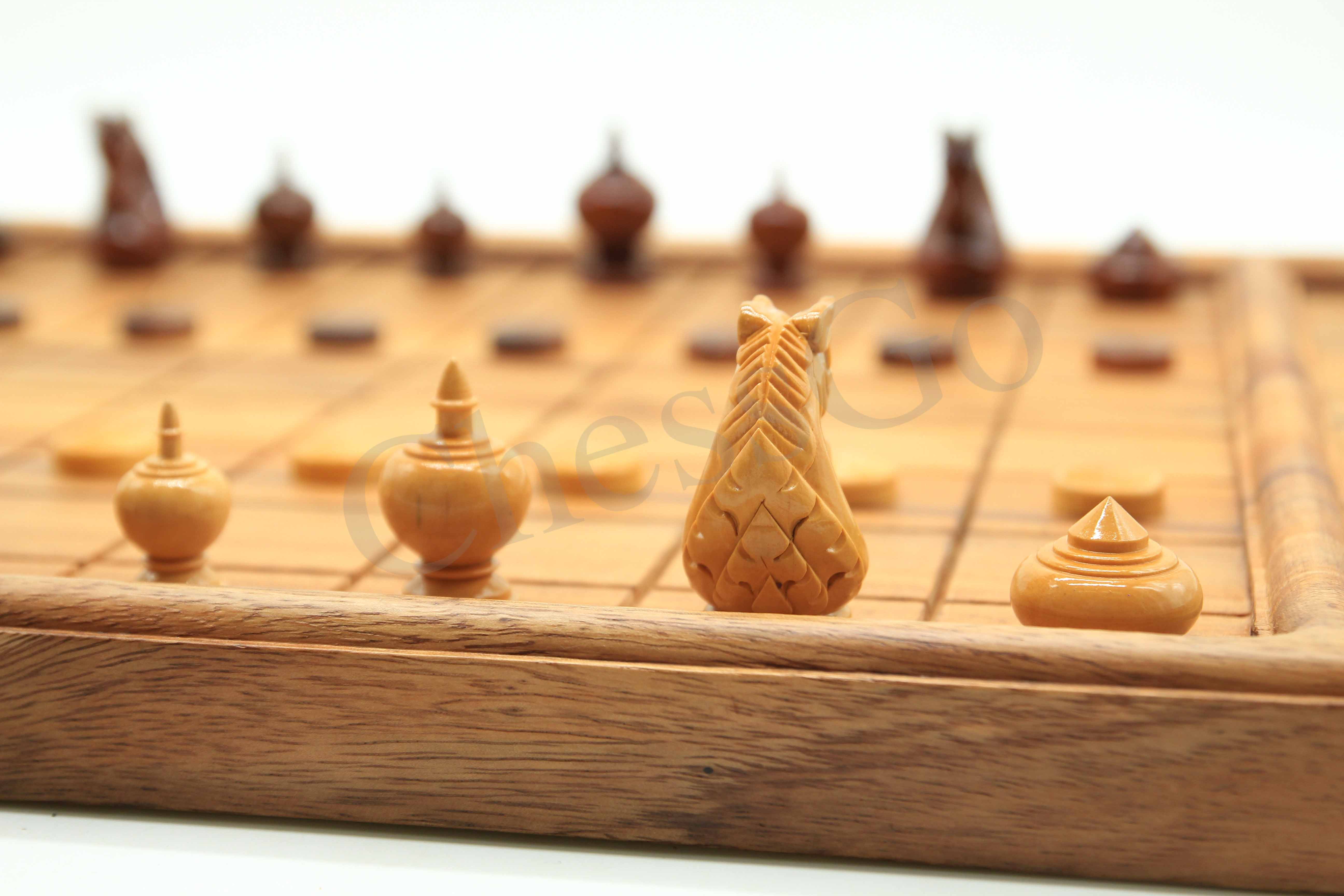 ชุดหมากรุกไทยไม้พฤกษ์C(ตัวไม้รุ่นหงส์มังกร)