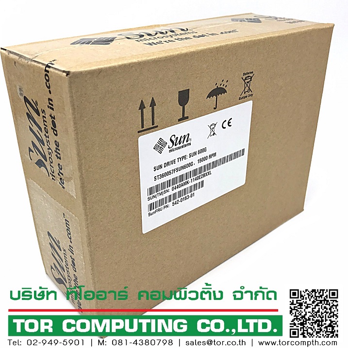 Sun XTC-FC1CF-600G15K / 542-0163 / 390-0484-03 [TorCompTH Thailand ขาย จำหน่าย ราคา] Sun 600GB 15K 3.5IN FC HDD for SUN StorageTek 6140, 6180
