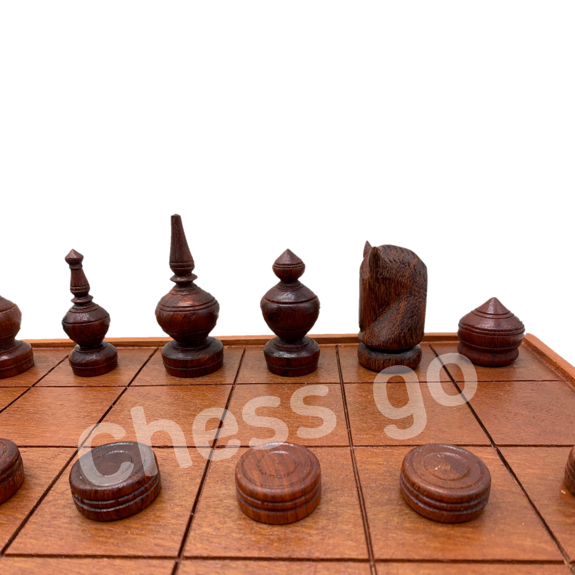 ชุดหมากรุกไทยไม้พับ รุ่นขุนศึก set A (ไม้เต็ง)