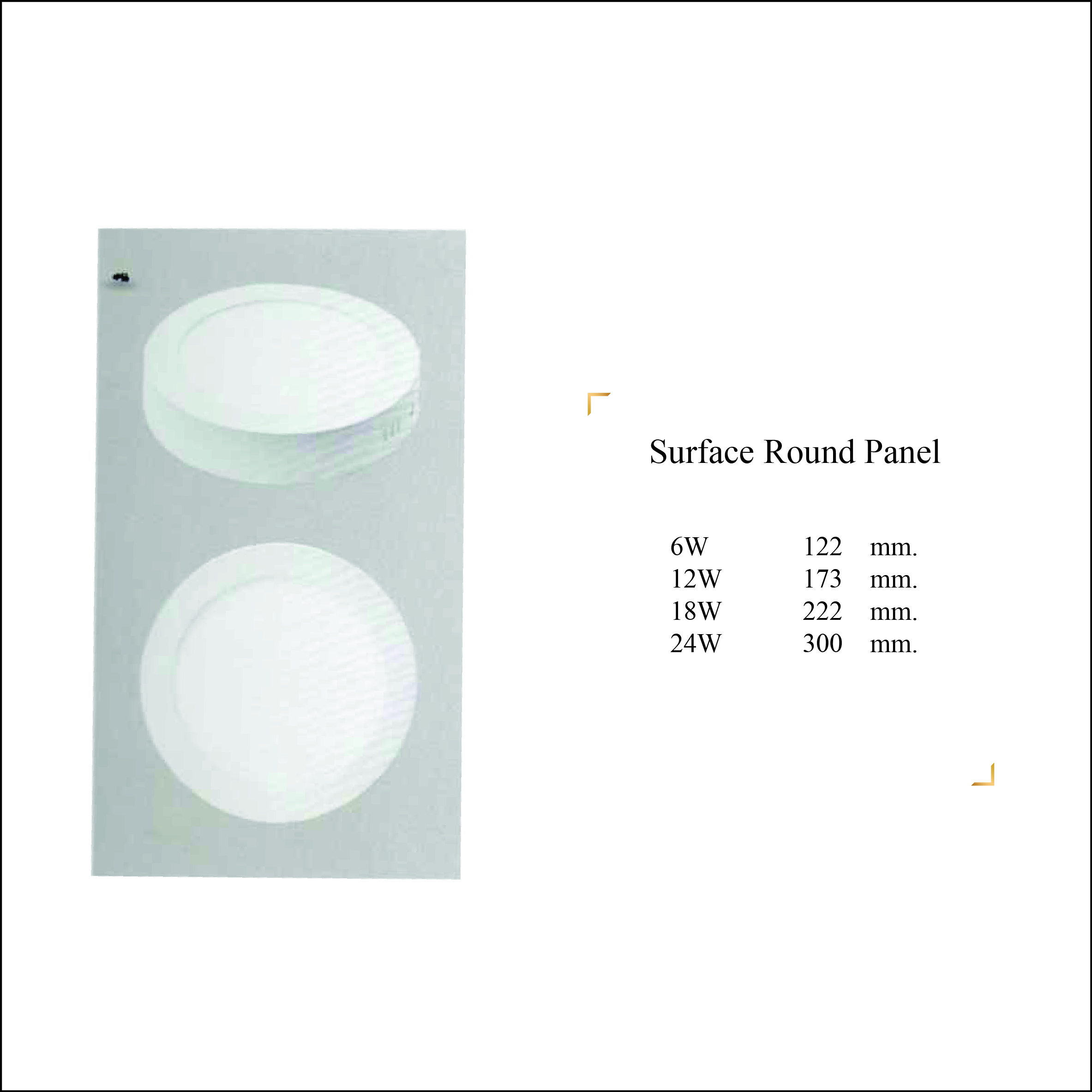 Surface Round Panel