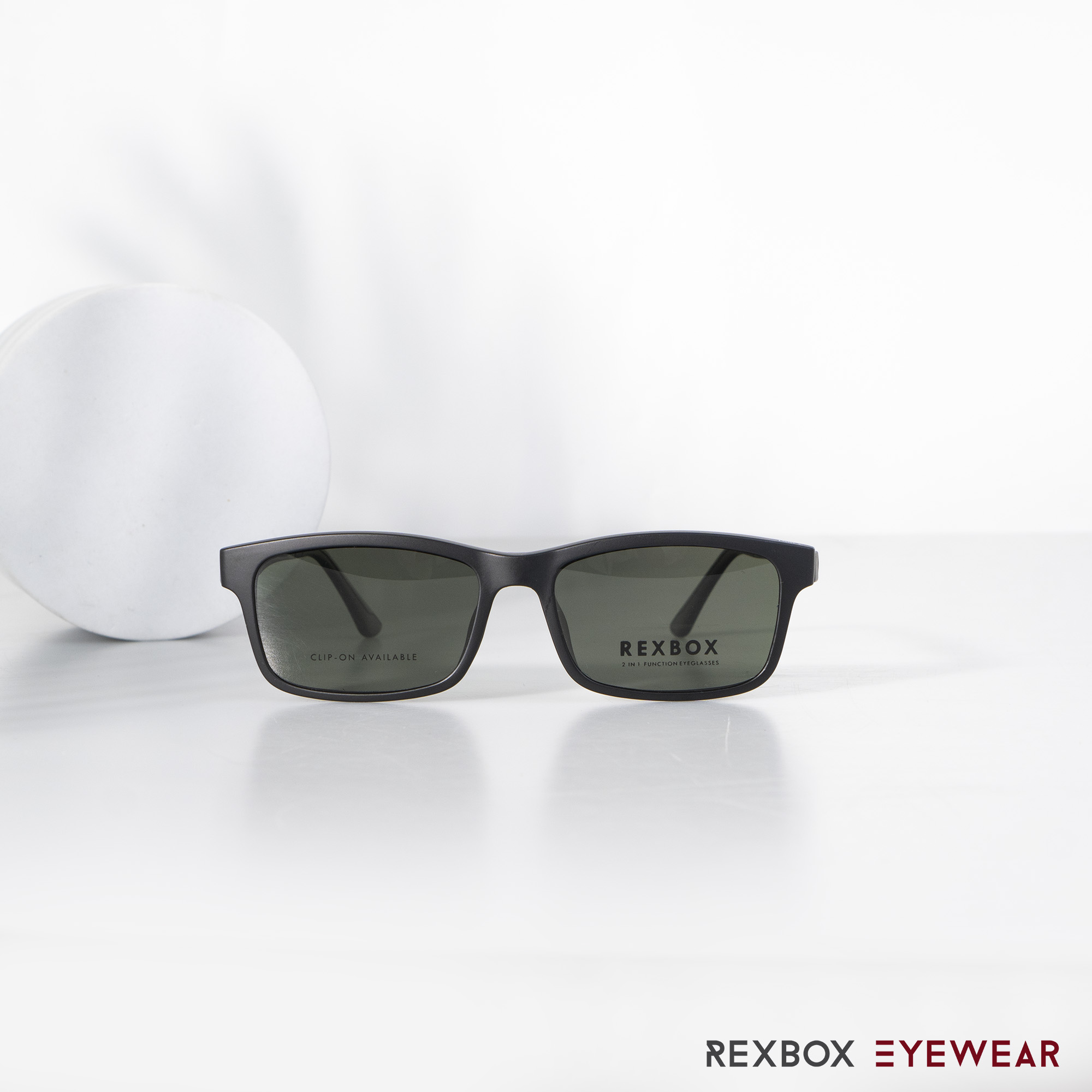 EX07 | กรอบสีดำ | คลิปออนเทาเขียว G15