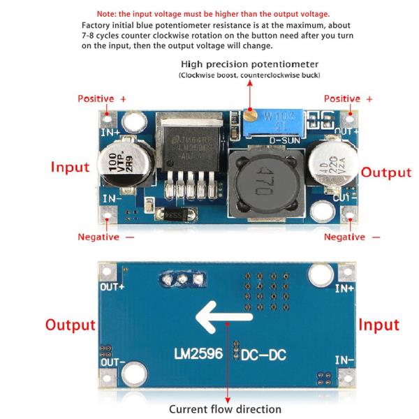 DC-to-DC Step Down LM2596 Module (3A)