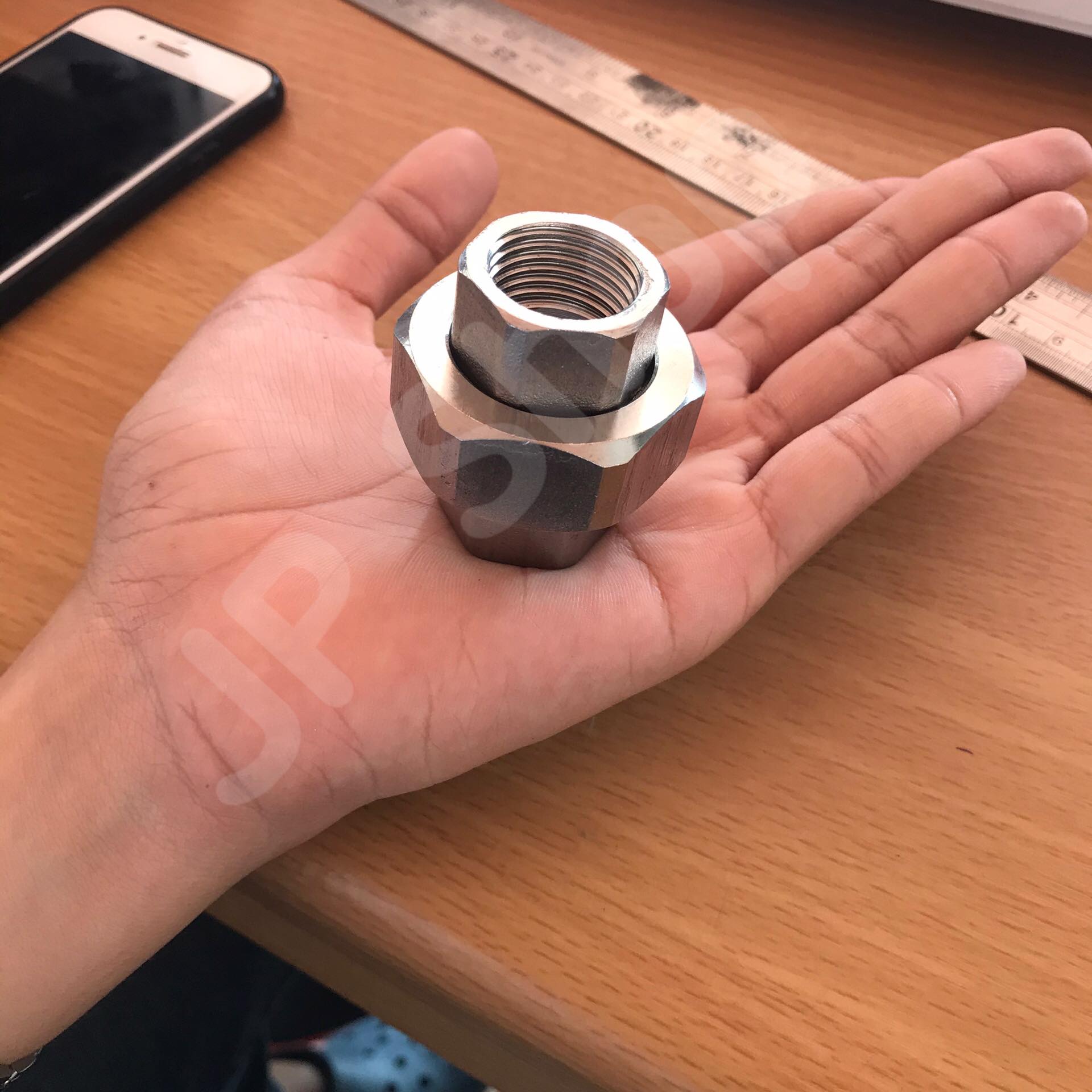 ข้อต่อตรงสแตนเลส304เกลียวใน ขนาด 4 หุน นิปเปิ้ลเกลียวใน 4 หุน #2954