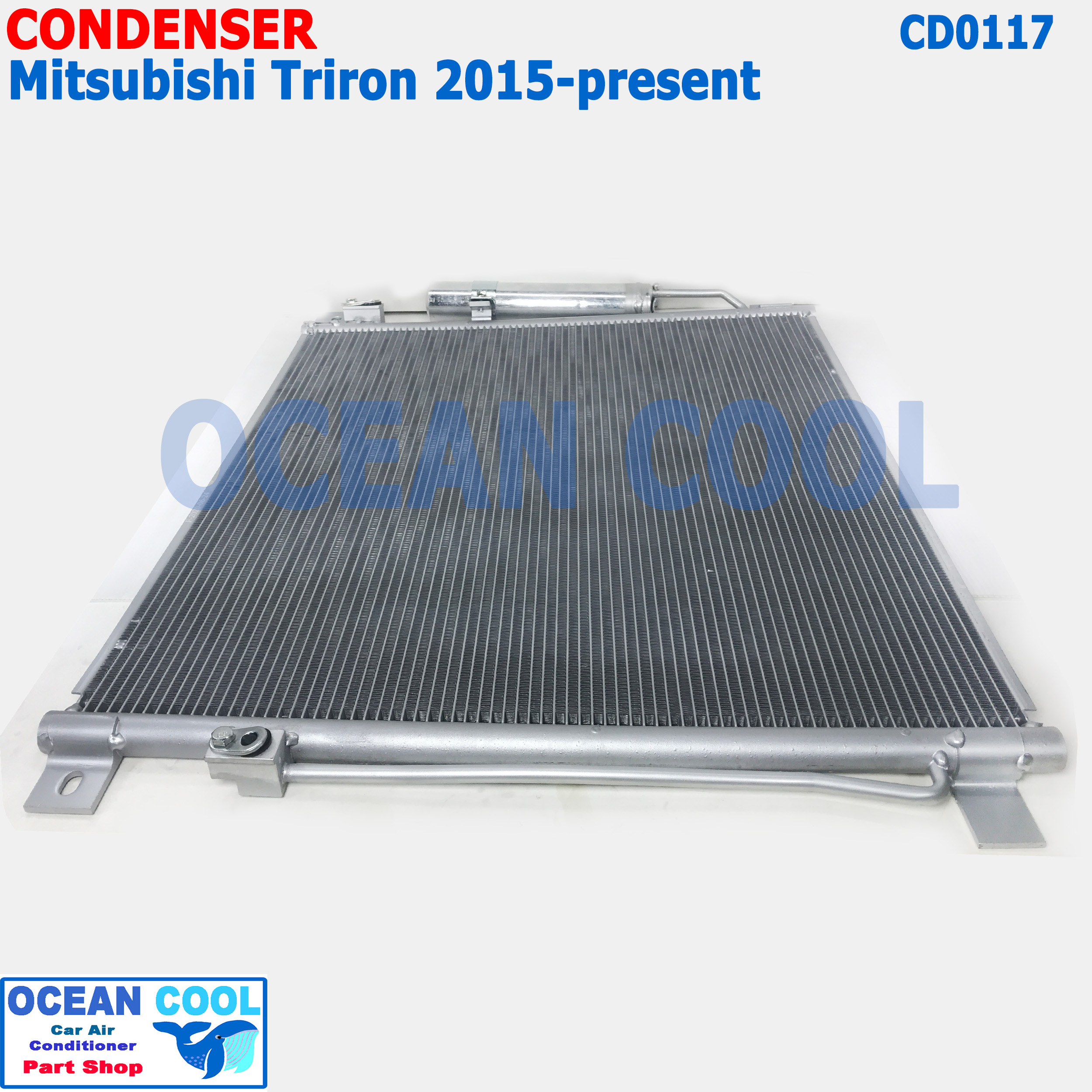 แผงแอร์ มิตซูบิชิ ไทรทัน 2015 - 2021 CD0117 Condenser For Mitsubishi Triton รังผึ้งแอร์ มิตซู แผงรังผึ้ง Mitsu แผงคอยล์ร้อน แถมไดเออร์