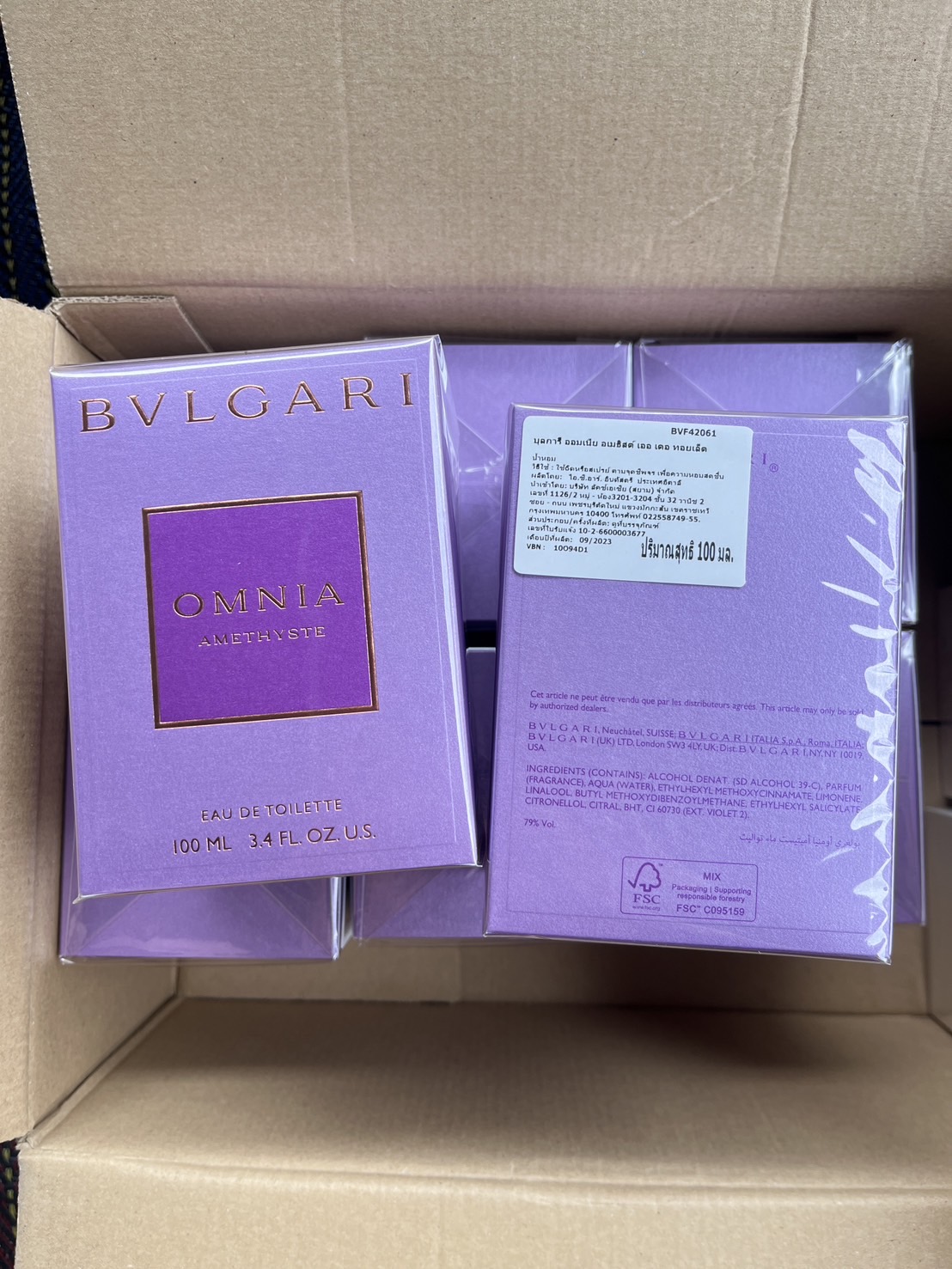 สีม่วง Bvlgari Omnia Amethyste Eau De Toilette 100ml. ของแท้