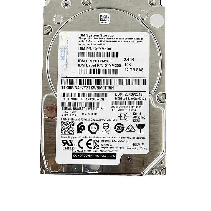 IBM 01YM198, 01YM203 [TorCompTH Thailand ขาย จำหน่าย ราคา] IBM 2.4TB 10K SAS 2.5IN SFF HDD for 2078-124 V5010/V5000 G2