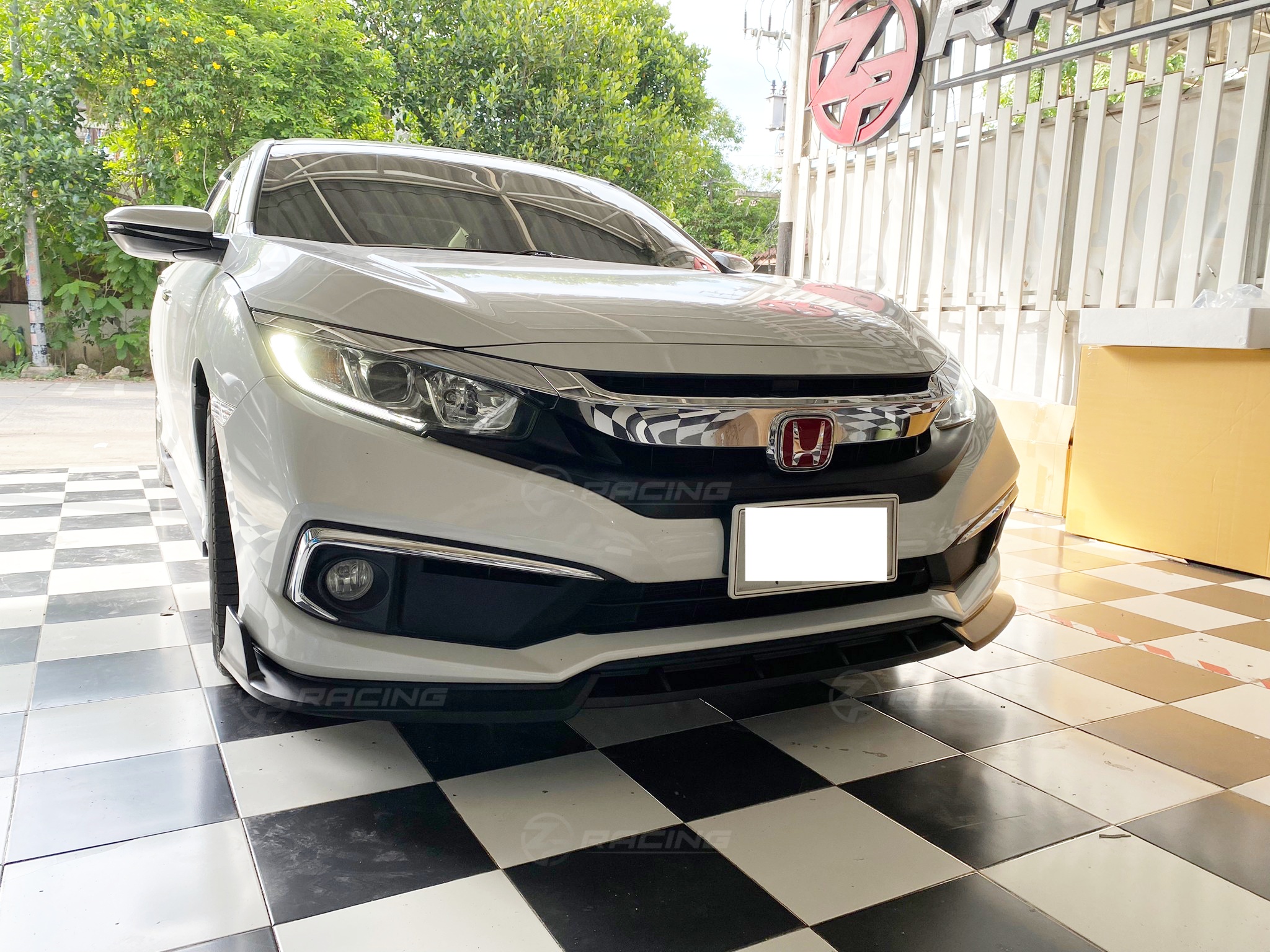 ลิ้นหน้า ลิ้นกันชนหน้า ลิ้นต่อกันชน Civic FC V.2 สำหรับปี 2019-2022