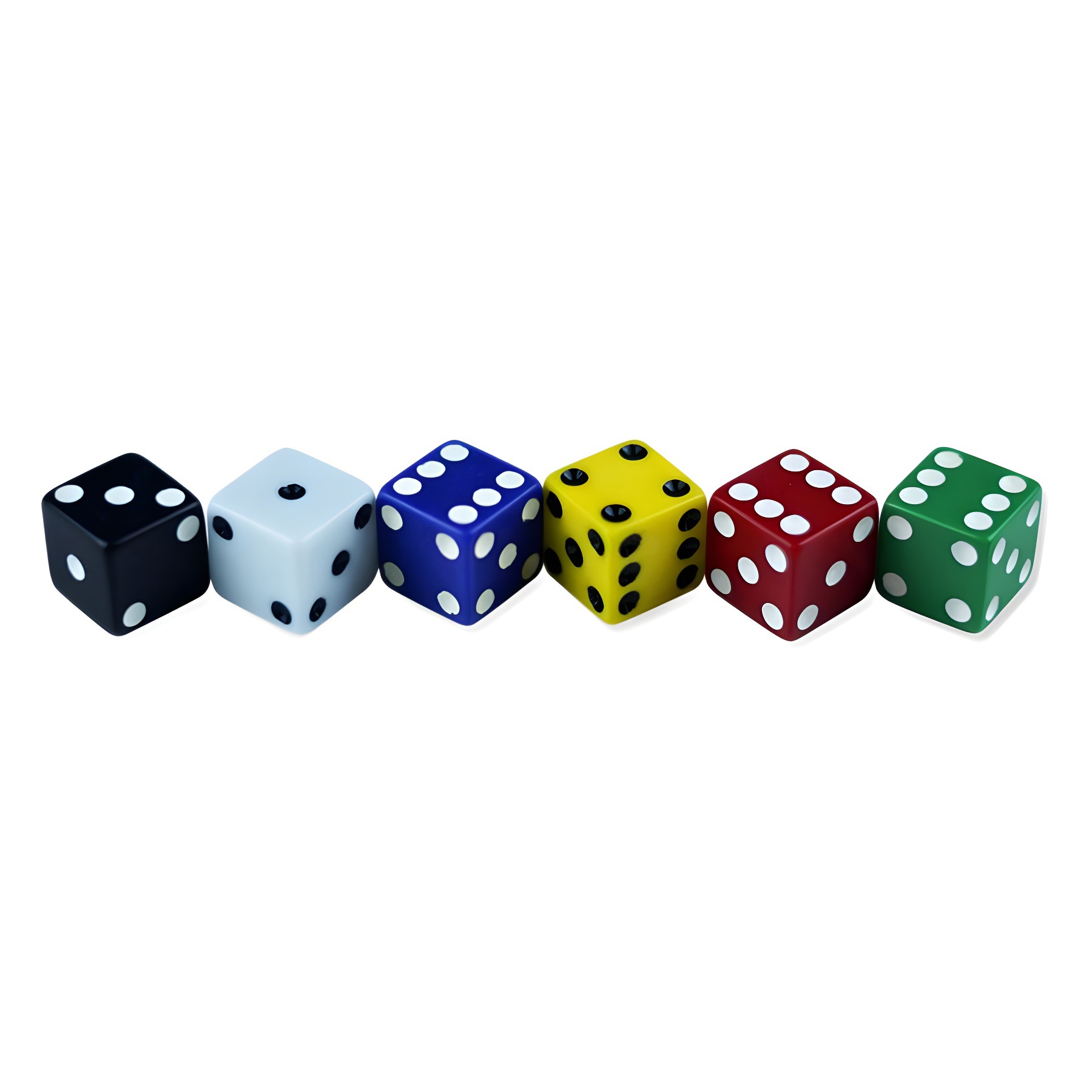 ลูกเต๋าเมลามีนอย่างดี Melamine Dice 16mm (มุมเหลี่ยม)