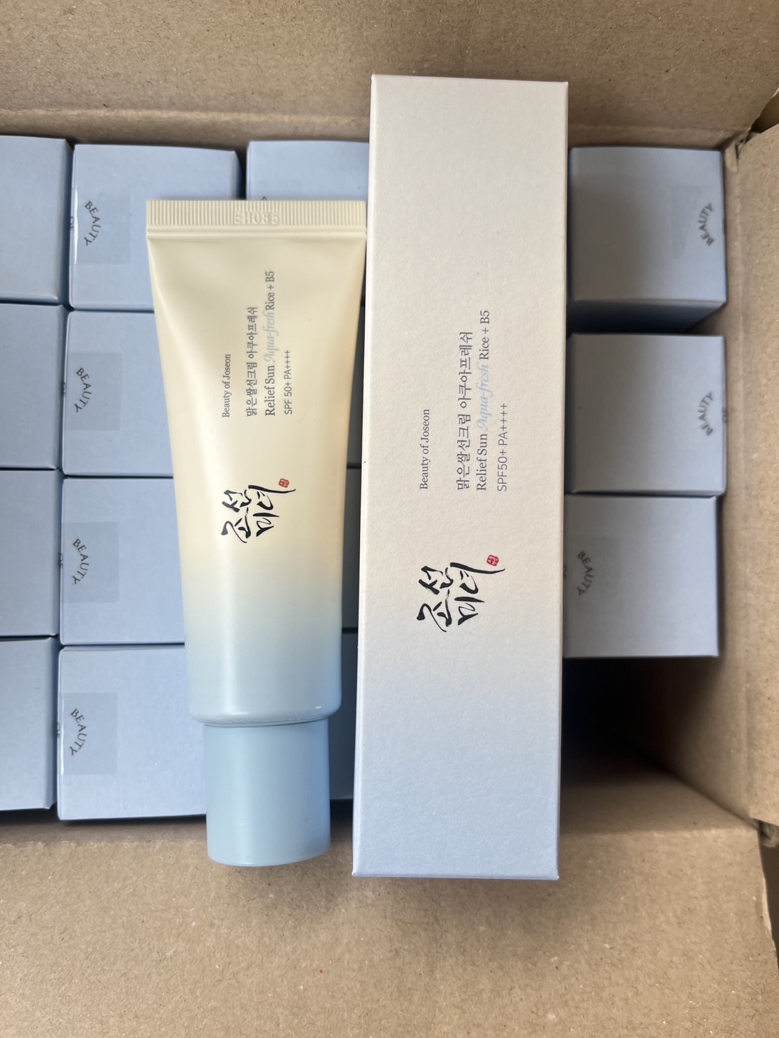 (1หลอด) Beauty of Joseon Relief Sun Aqua-Fresh Rice B5 SPF50+ PA++++ 50ml. รุ่นใหม่ แถบฟ้า