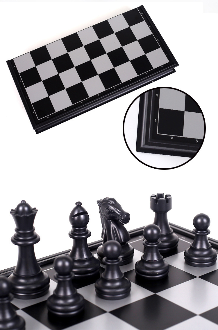 หมากรุกสากลแม่เหล็ก Black&White Magnetic Chess