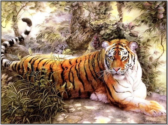 ชุดปักครอสติช King of forest (พิมพ์ลาย)