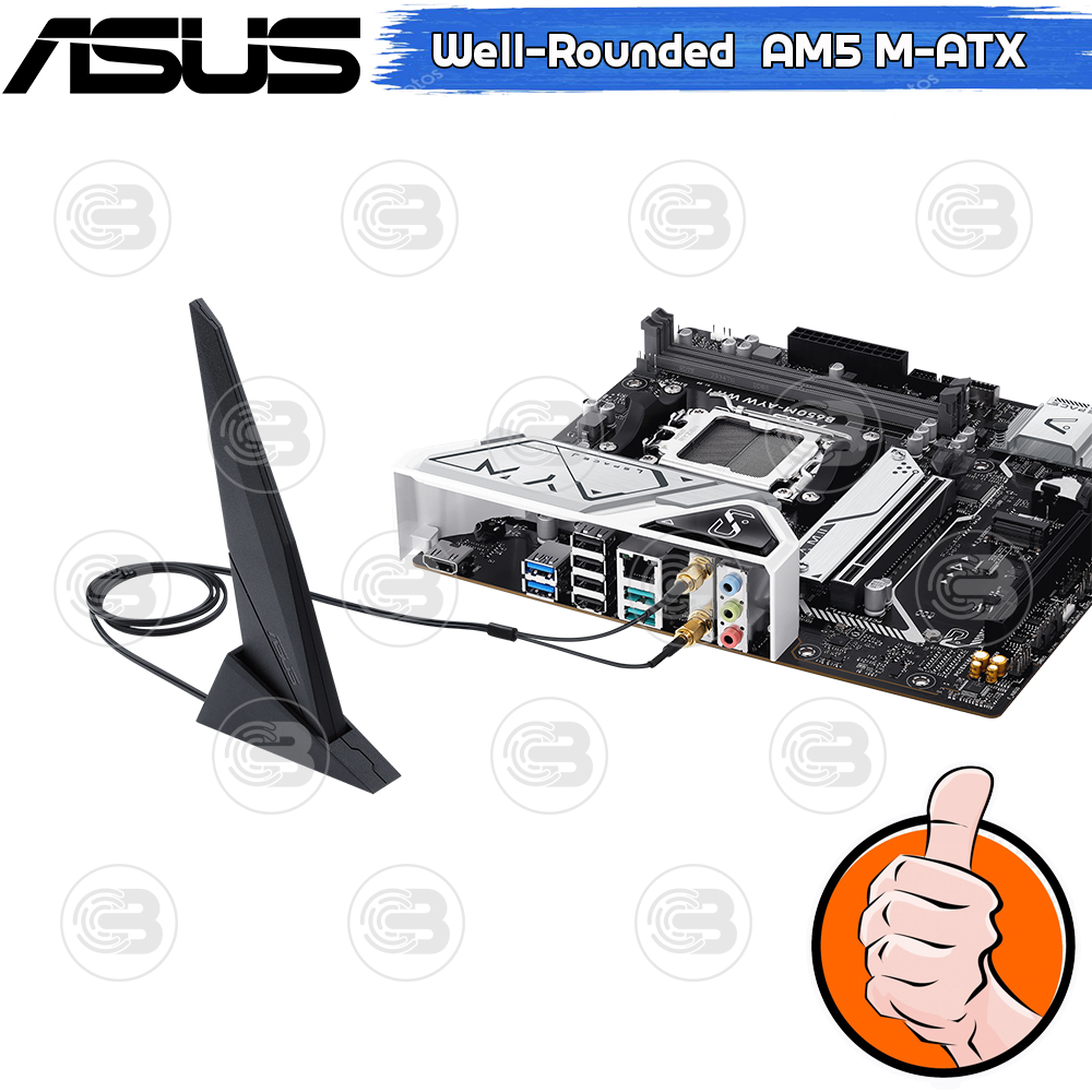 [CoolBlasterThai] ASUS MAINBOARD B650M-AYW WIFI AMD SOCKET AM5 DDR5 MICRO-ATX ประกัน 3 ปี