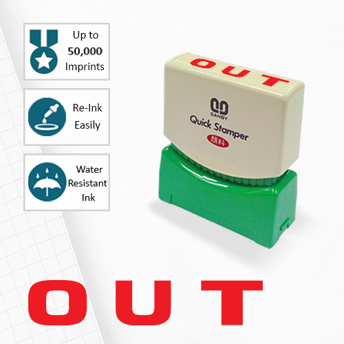 SANBY ตรายางสำเร็จรูป หมึกในตัว รุ่น QUICK STAMPER (S) O4R [OUT]