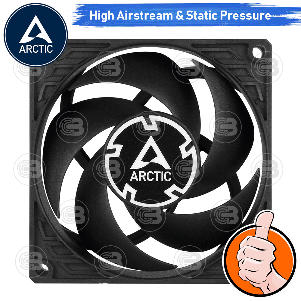[CoolBlasterThai] ARCTIC P8 PWM PST BLACK (size 80 mm.) PC Fan Case ประกัน 6 ปี