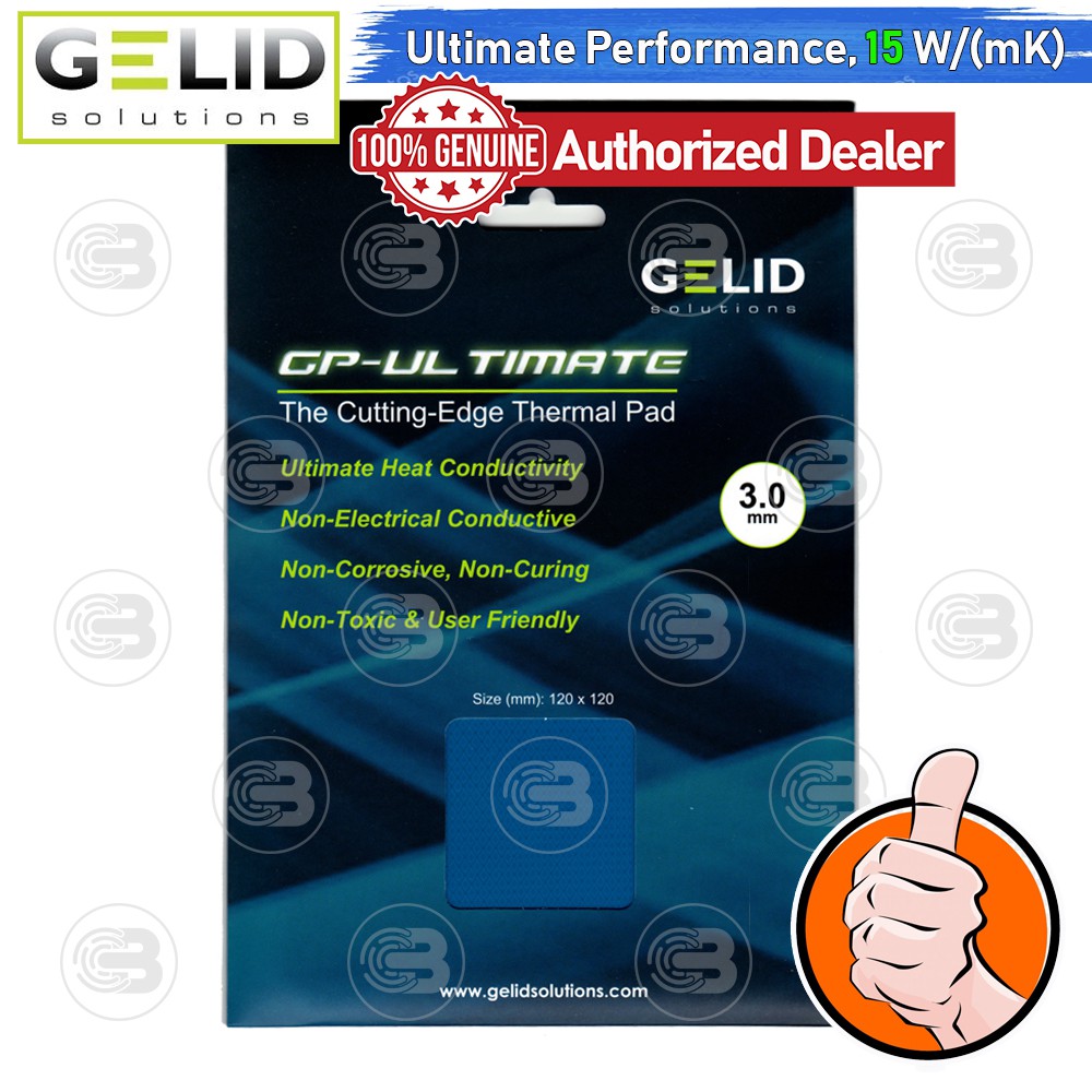 [CoolBlasterThai] GELID GP-ULTIMATE Thermal Pad 120x120x3.0 mm./15.0 W/mK (TP-GP04-S-E)