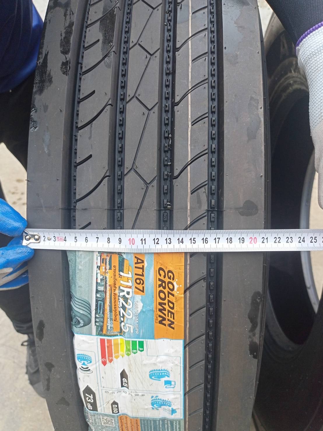 [รุ่นปกติ] GOLDEN CROWN 11R22.5 AT167 16PR โกลเด้นคราวน์ ยางดอกละเอียด ยางจีน ยางถูกดี ยางประหยัด ยางรถบรรทุก ยางเรเดียล