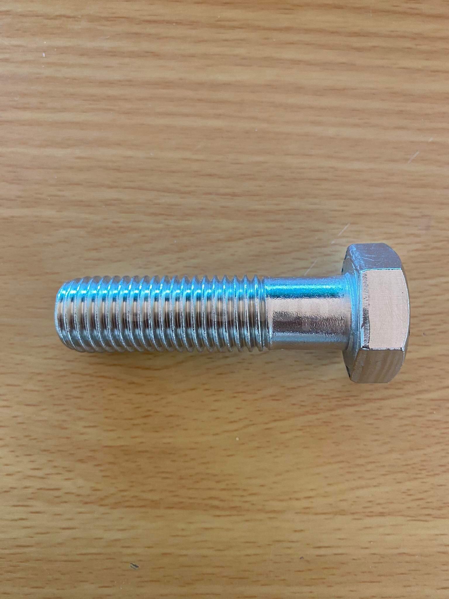 น็อตสแตนเลส201 สกรูหกเหลี่ยม ขนาดM20 น็อตสแตนเลสM20*70มม ราคา/ตัว . #2070