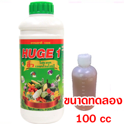 HUGE1 (ขนาดแบ่งขาย) ไคโตซาน สำหรับผัก ไม้ล้มลุก 100 cc