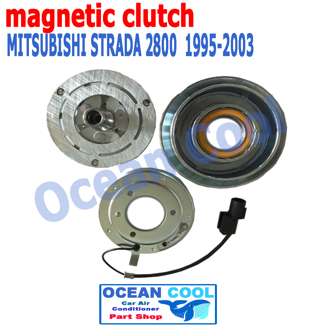 คลัชคอมแอร์ มิตซูบิชิ สตาร์ด้า เครื่อง 2800 ปี 1995 - 2003 MGC0001 ลูกปืนมู่เล่ แท้ NSK magnetic clutch MITSUBISHI STRADA คอยล์คลัชต์ ชุดหน้าคลัชคอมแอร์ อะไหล่ แอร์