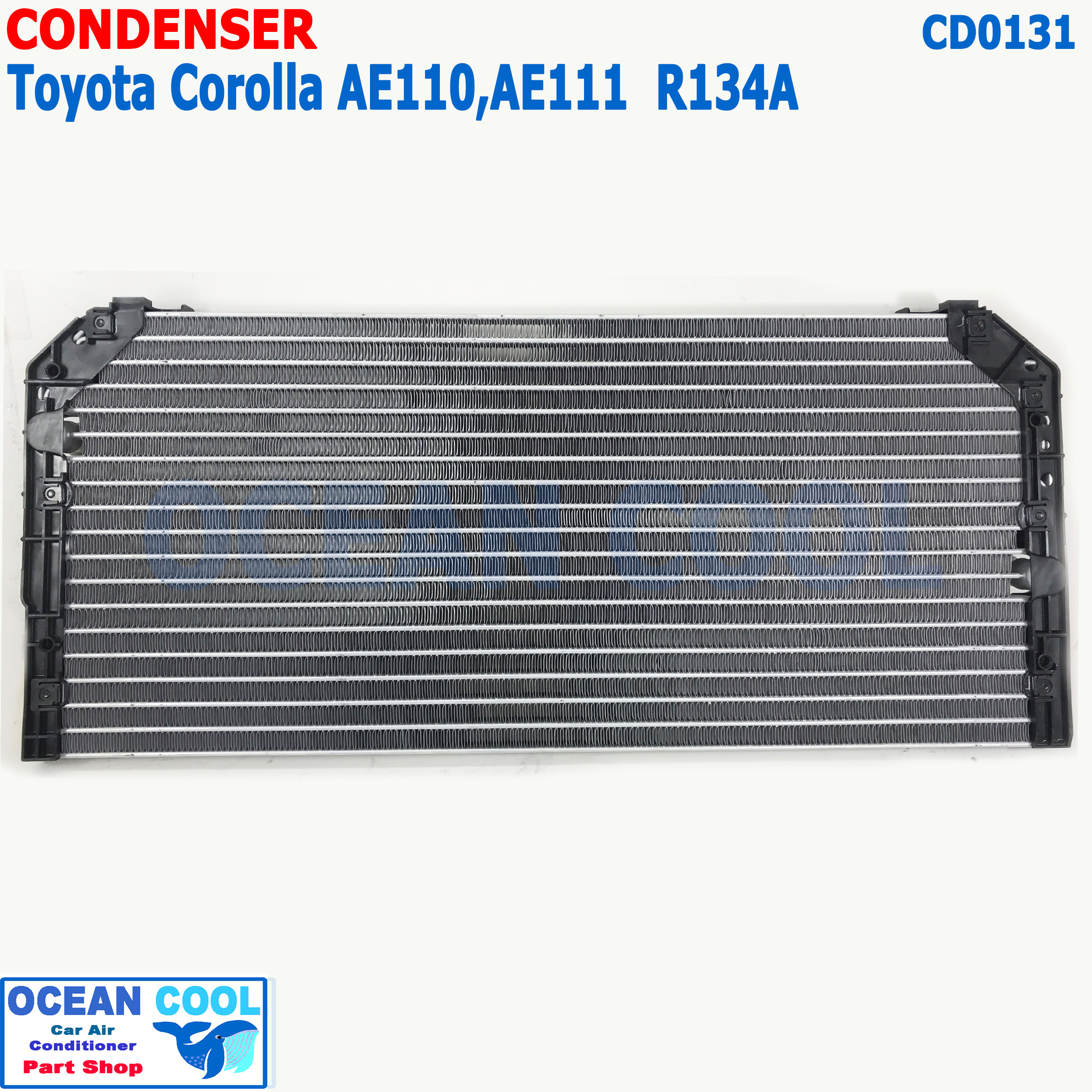 แผงแอร์ โตโยต้า โคโรล่า 1996 - 2000 AE110 AE111 CD0131 DENSO TG446700-83904W CONDENSOR FOR TOYOTA Corolla Hitaq โฉม ตูดเป็ด ไฮทอร์ค รังผึ้งแอร์ แผงรังผึ้ง แผงคอยล์ร้อน